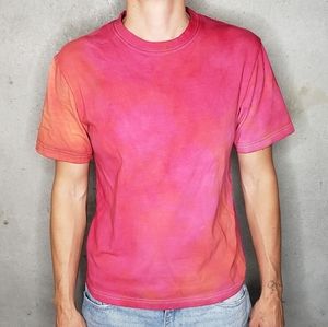 Zara Red and Orange Tye-Dye T-Shirt